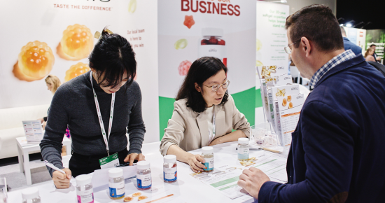 stoisko z suplementami diety na targach nutrafood poland